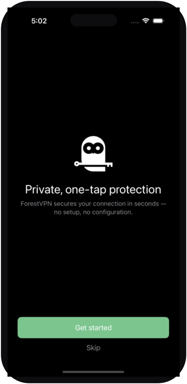 The full ForestVPN app for iPhone and iPad.